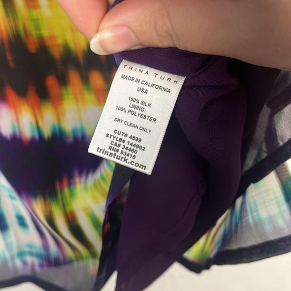 Trina Turk Bella Tie Dye Silk Tank Size XS - Picture 5 of 10